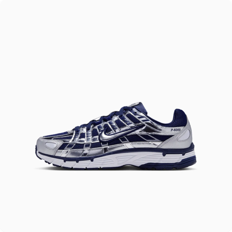 Nike P-6000 – Metallic Silver/Midnight Navy