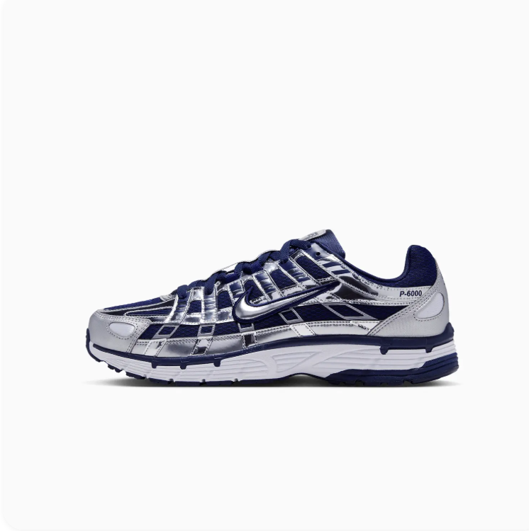 Nike P-6000 – Metallic Silver/Midnight Navy