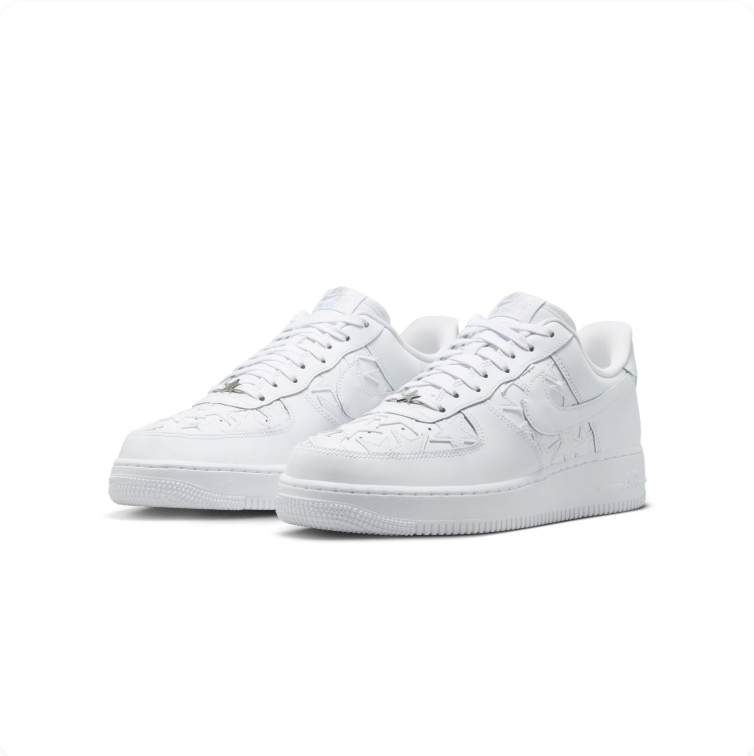 Nike Air Force 1 Low – Triple White Star Appliqué