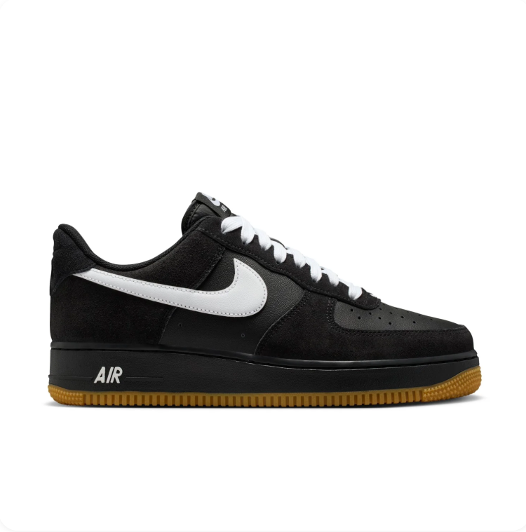 Nike Air Force 1 Low – Black/White/Gum