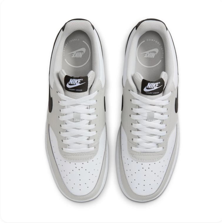 Nike Court Vision Low – White/Light Grey/Black