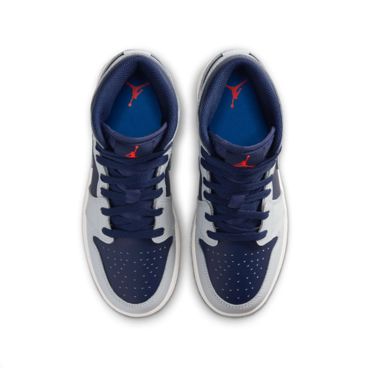 Air Jordan 1 Mid – Midnight Navy/Wolf Grey/Sail