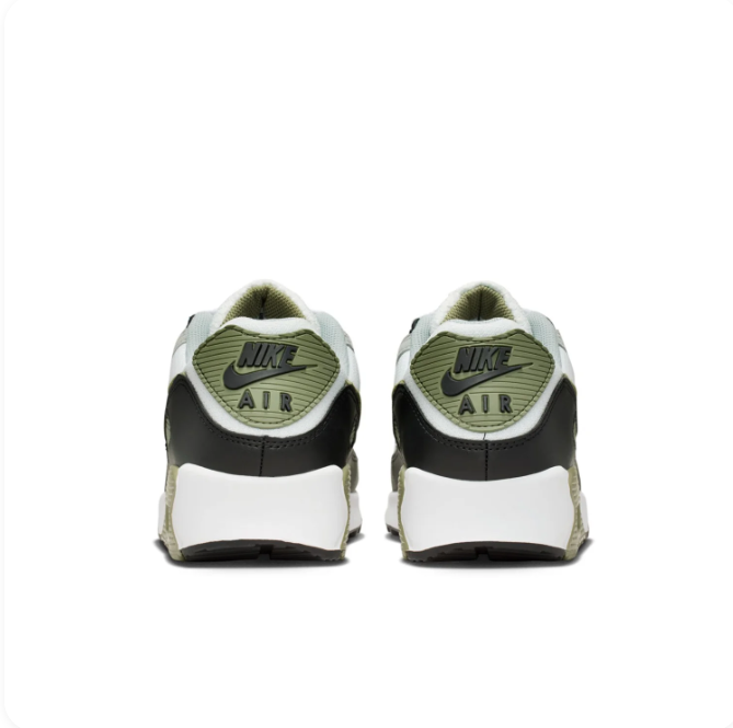 Nike Air Max 90 – White/Medium Olive/Black/Light Smoke Grey