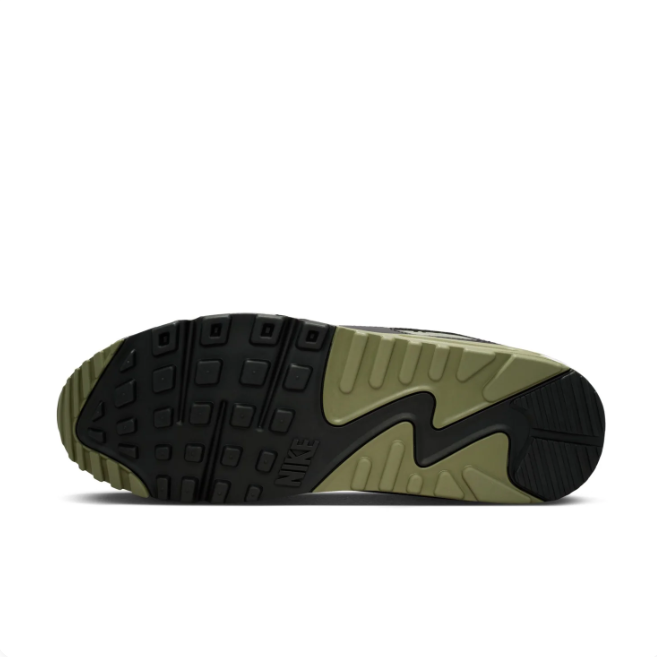 Nike Air Max 90 – White/Medium Olive/Black/Light Smoke Grey