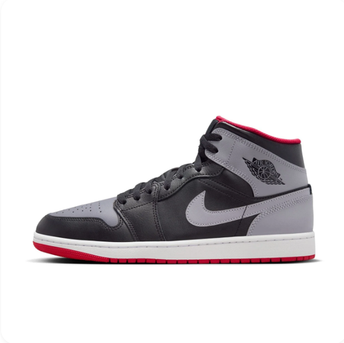 Air Jordan 1 Mid – Black/Cement Grey/Red