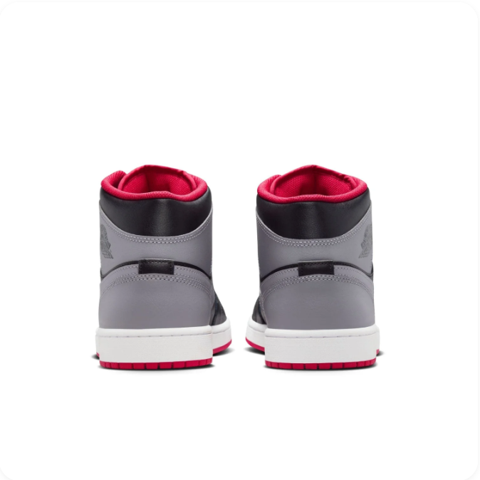 Air Jordan 1 Mid – Black/Cement Grey/Red