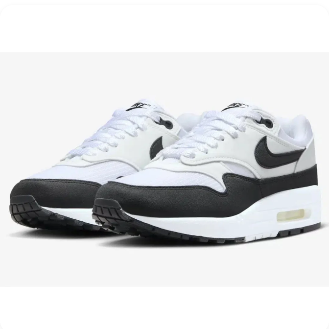 Nike Air Max 1 – White/Black/Light Neutral Grey