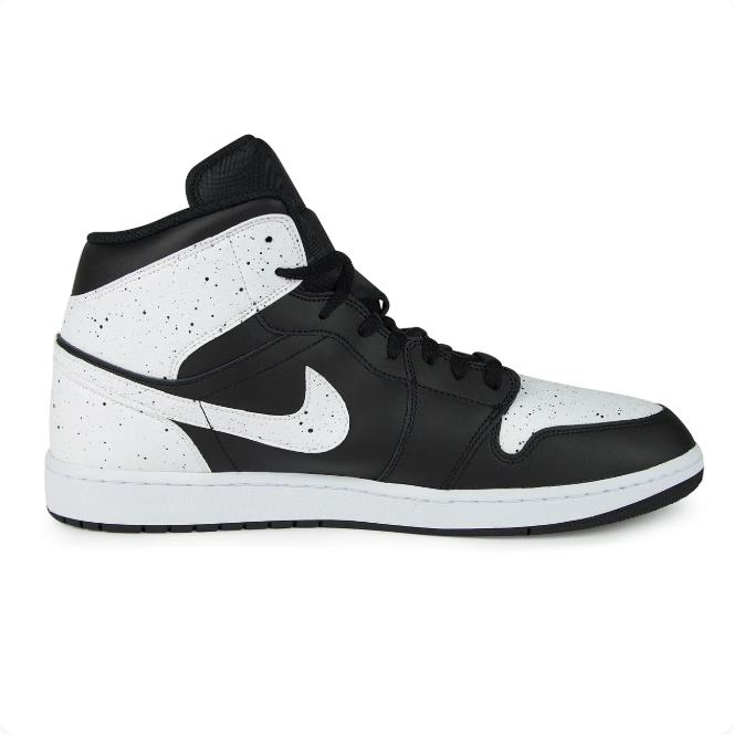 Air Jordan 1 Mid – Black/White Paint Splatter