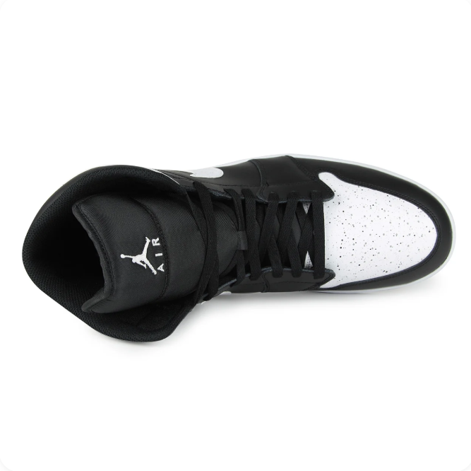 Air Jordan 1 Mid – Black/White Paint Splatter