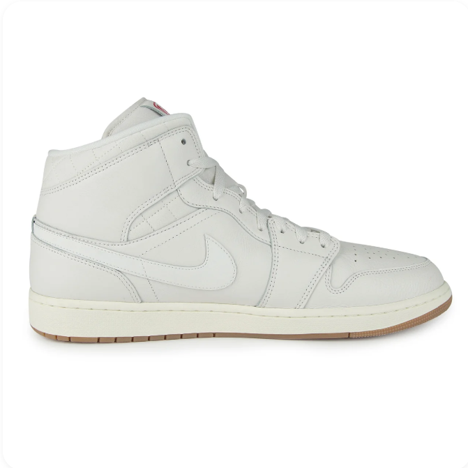 Air Jordan 1 Mid – Sail/White/Gum